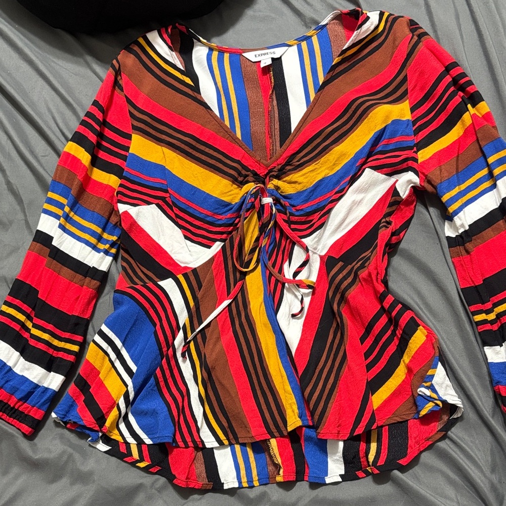 Express Multicolor Striped Blouse